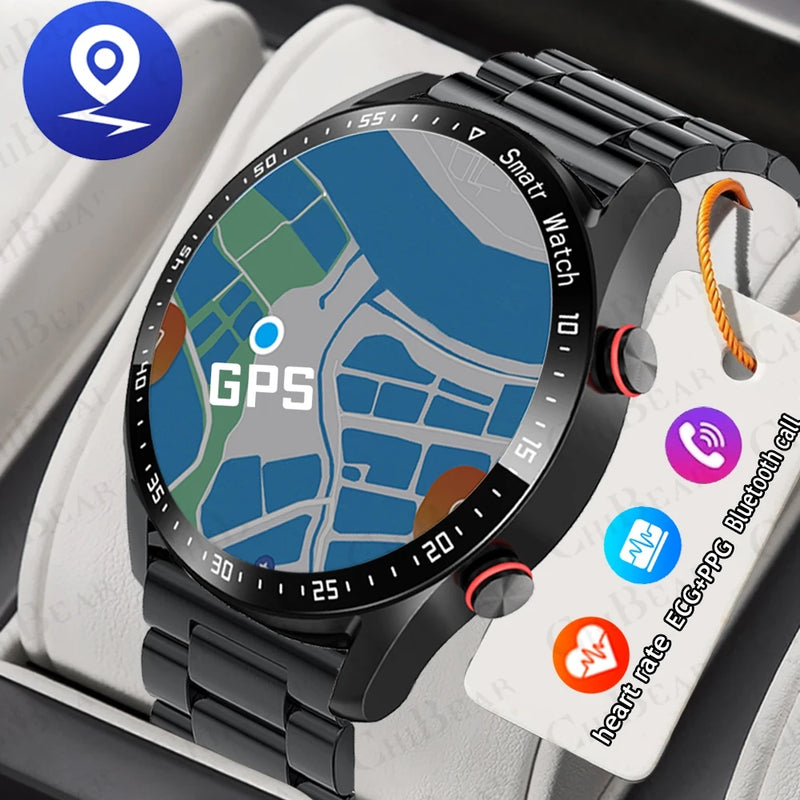 New GPS Sport Tracking Bluetooth Call Smart Watch Men Waterproof Health Weather Display Smartwatch for Android IOS Watches