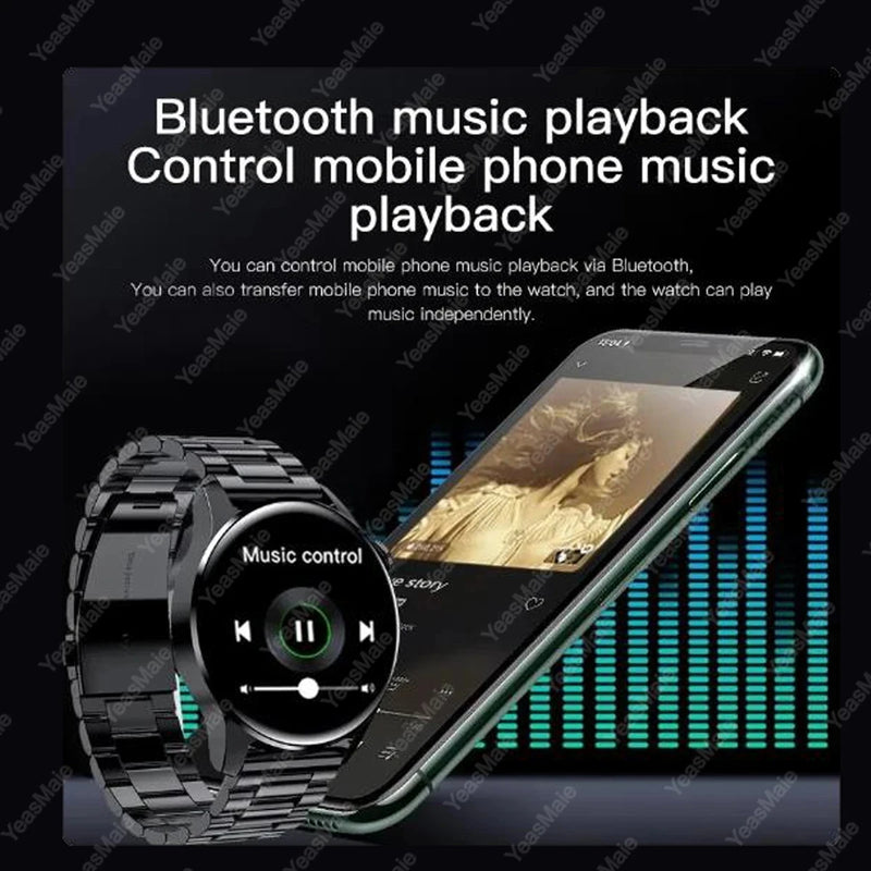 2024 New Bluetooth Call Smart Watch Men Full Touch Sport Fitness Watches Men Waterproof Heart Rate Smartwatch Man Android IOS