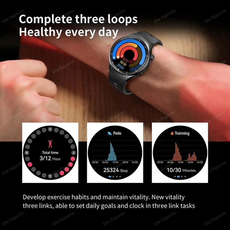 2024 New Bluetooth Call Smart Watch Men Full Touch Sport Fitness Watches Men Waterproof Heart Rate Smartwatch Man Android IOS