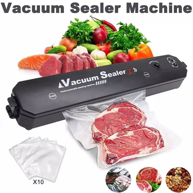 Portable Home 3 IN 1 Vacuum Sealer Machine  Automatic Food Preservation Storage Dry Wet Vaccum Packing with Free 10 Sealing Bags